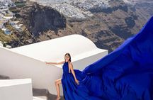 Santorini Flying Dress Photoshoot-Video by a Pro & Transportation