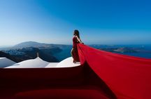 Santorini Flying Dress Photoshoot-Video by a Pro & Transportation