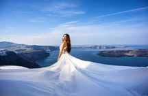 Santorini Flying Dress Photoshoot-Video by a Pro & Transportation