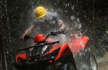 ATV Quad Bike Kuber Through Waterfall, Tunnel And Rice Field