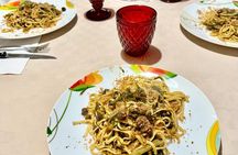 Cooking class with dinner and local wine in Taormina