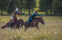 Authentic Mongolian Horse Archery with Real Mongol Warriors