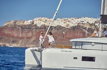 Santorini: Full Day Catamaran Cruise with BBQ Fresh Fish & Drinks