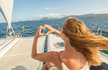 Catamaran 2.5h Morning Sailing Manilva Tapas Welcome Drink Dolphins