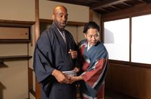Men's Kimono Lesson and Shopping in Kyoto
