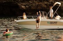 Boat tour from Monopoli to the Polignano caves with aperitif 