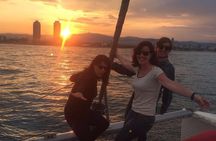 Barcelona: Sunset from the Sea with Music and Drinks
