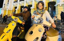 Hanoi Vespa Sunset Tour with Local Food and Train Street