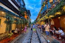 Hanoi Vespa Sunset Tour with Local Food and Train Street