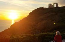 Sunset at Cape Sounio and the Temple of Poseidon