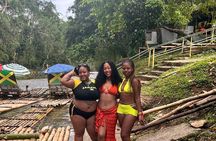  Bamboo Rafting with lime stone 