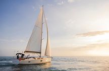 Sunset On A Luxury Sailboat From Port Olimpic