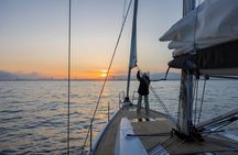 Sunset On A Luxury Sailboat From Port Olimpic