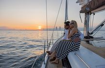 Sunset On A Luxury Sailboat From Port Olimpic