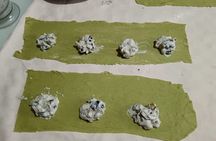 Cooking class,fresh pasta,Cooked and eaten,Wine in Taormina