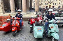 Rome 3 hours Vespa Sidecar Private Tour with Gelato