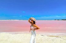 Las Coloradas Pink Lakes & Río Lagartos from Playa del Carmen