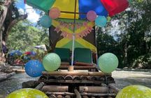 Bamboo rafting & limestone massage on the Great River!(lethe)