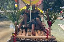 Bamboo rafting & limestone massage on the Great River!(lethe)