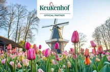 Amsterdam: Keukenhof Entry plus Shuttle Bus & 75 min Canal Cruise
