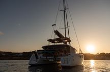 Athens Sunset Catamaran Cruises with Prosecco & Cheese Platter