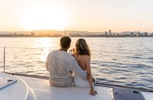 Sunset sailing in Barcelona with wine and tapa
