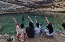 Sharing Tour to Wadi Shab Hike, Swim, Cave, Sinkhole & Fins Beach