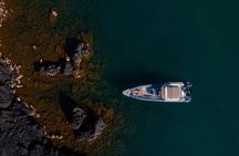 Private boat tour along the coastline of Santorini and volcano