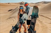 The real Sandboard and Sandski Experience at the sunset