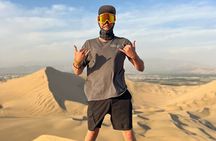 The real Sandboard and Sandski Experience at the sunset