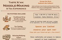 Xi'an Noodle Making and Tea Tasting Experience