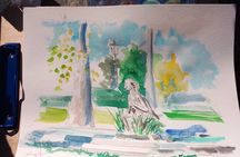 Sketching on Rome from the Pincio Terrace with Guido