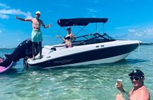 Fun Boat Rental with Captain in Miami Beach - up to 6 people