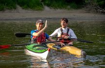 Paddling on the Danube river branch in Bratislava