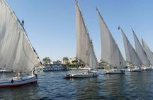 Felucca Sailboat ride on the Nile at Sunset with Tea time 