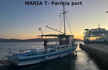 Paros Half Day Wooden Boat Sea Tours in Parikia Bay or Sunset
