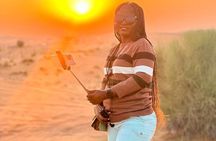 Morning Desert Safari with Falcon Photo and Sand Boarding