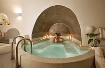 Imerovigli: Couples Departure Day Treat w Spa Massage Wine Fruits