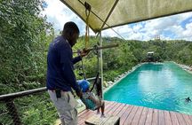 Family Adventure Day: Ziplining, Cenote Swim, Waterfall & Monkeys