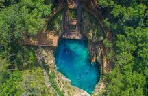 Family Adventure Day: Ziplining, Cenote Swim, Waterfall & Monkeys