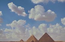 Pyramids of Giza and the Egyptian museum from hurghada