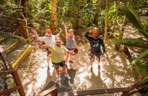 Half Day tour Zipline + Rappel + Cenote from Riviera Maya hotels