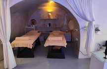 Imerovigli: Couples Departure Day Treat w Spa Massage Wine Fruits