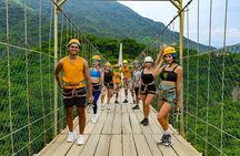 8 Ziplines, Jorullo Bridge walk in and tequila tasting