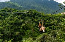 Ziplines for cruise passengers + Jorullo Bridge