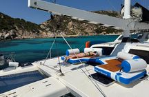 Large Catamaran Trip to La Maddalena Park with Lunch and Drinks