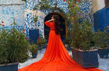 Flying Dress Photography in the chefchaouen