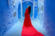 Flying Dress Photography in the chefchaouen