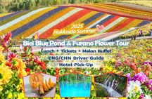 Sapporo: Flower Sea, Biei Blue Pond Tour /w Pickup and Lunch