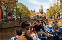 Amsterdam Canal Cruise with Live Guide and Two Drinks
